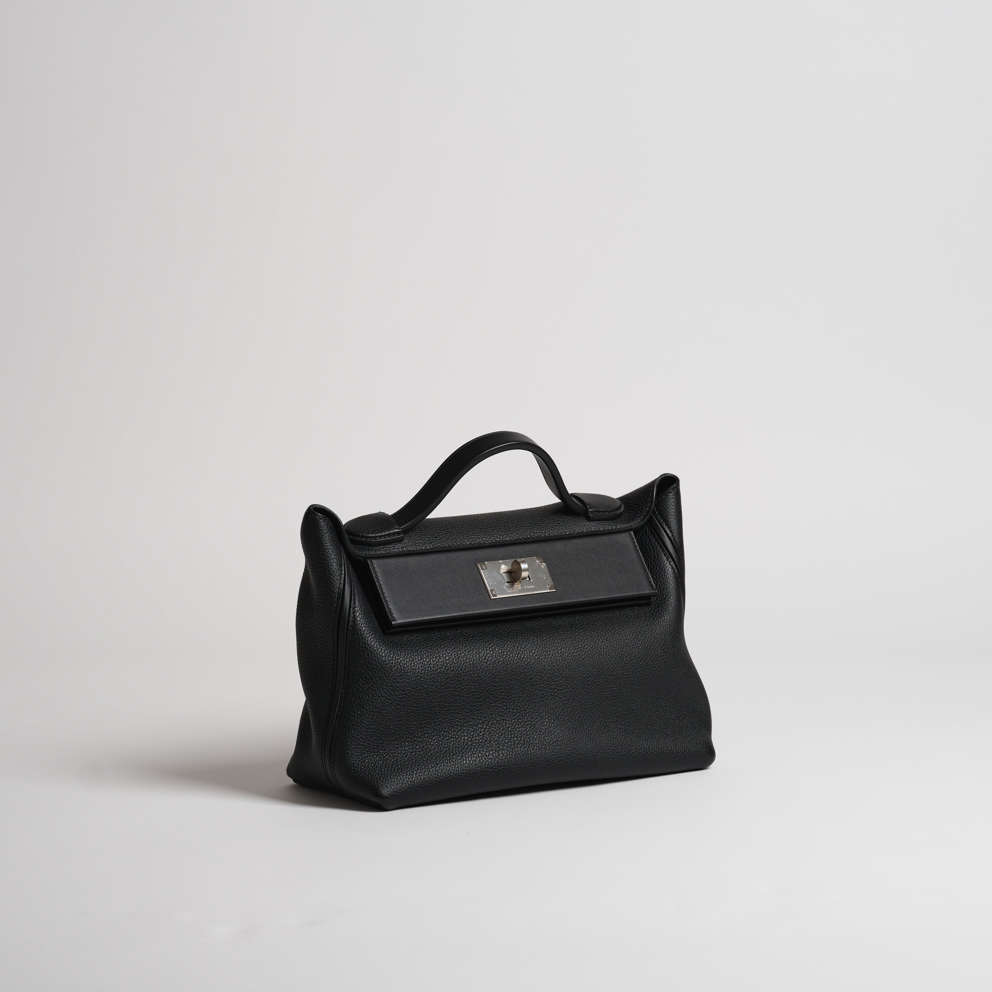 Hermès 2424 29cm black togo & swift palladium hardware