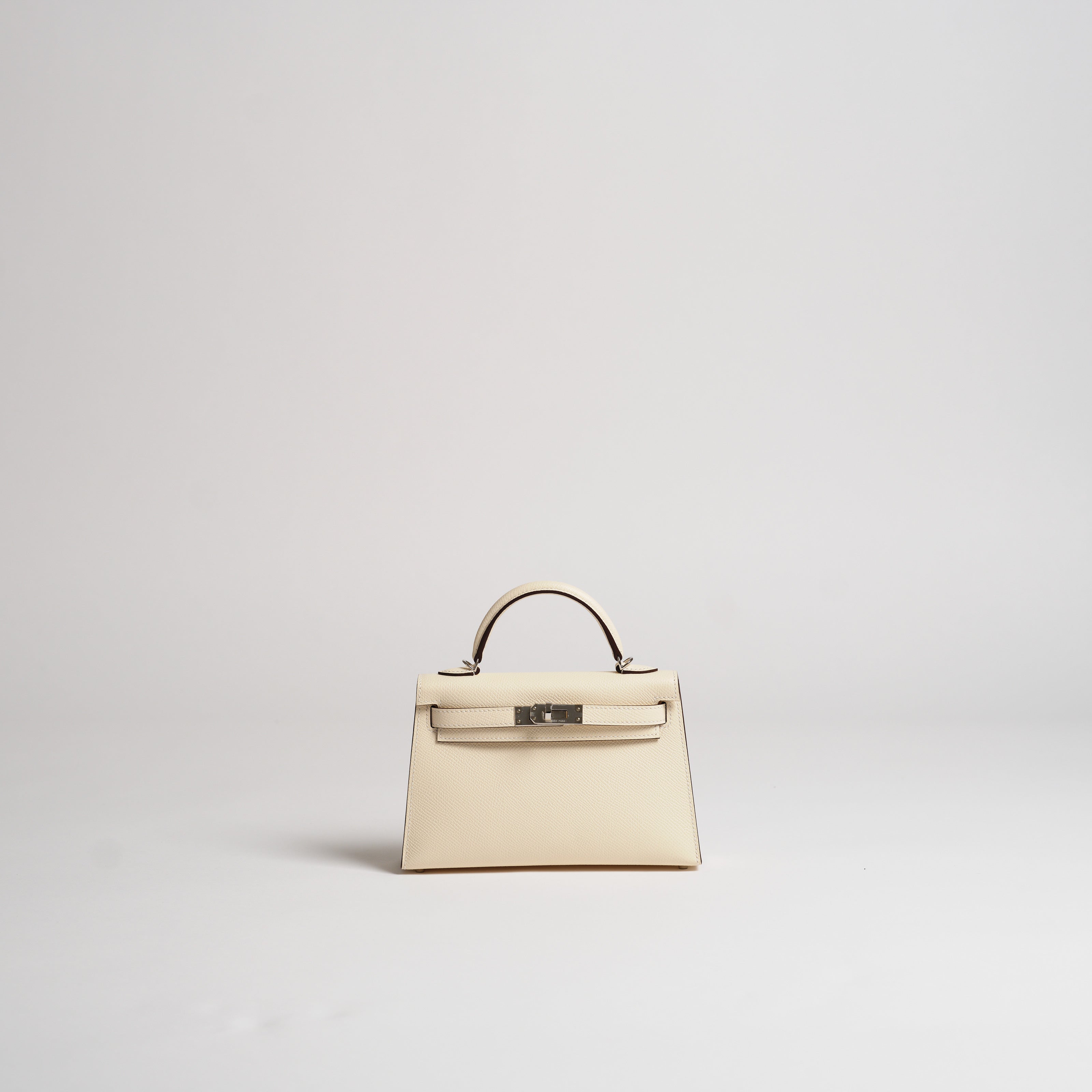 Hermès Mini Kelly II Sellier nata epsom palladium hardware