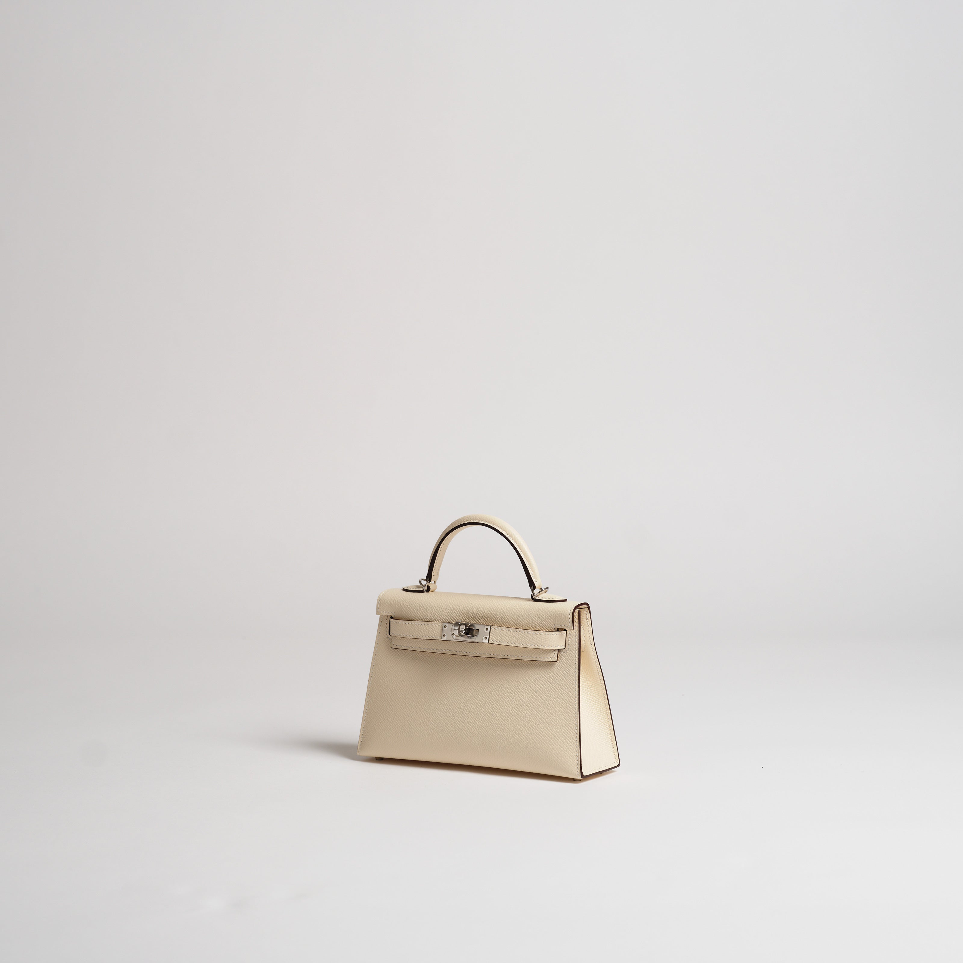 Hermès Mini Kelly II Sellier nata epsom palladium hardware