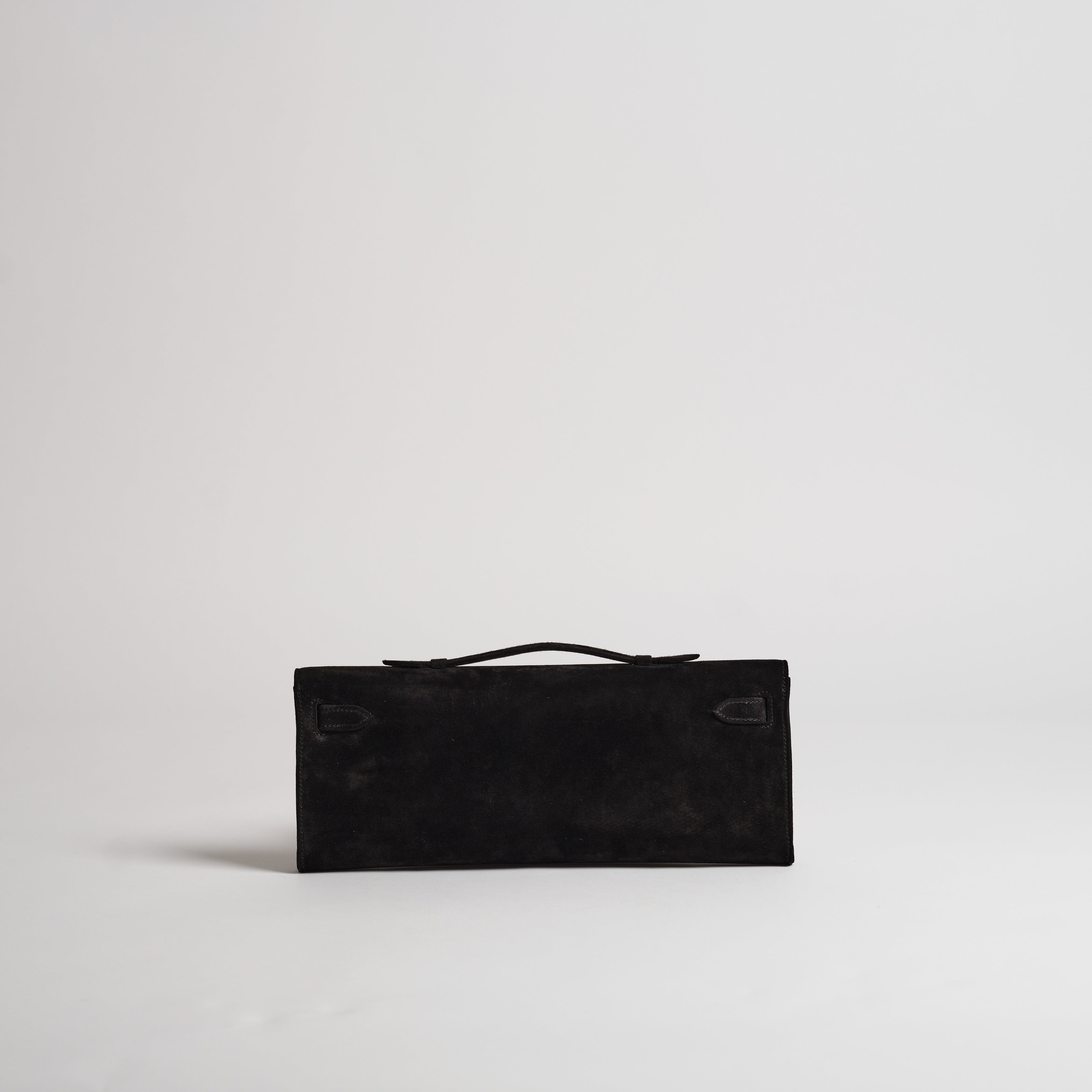 Hermès Kelly Cut black veau doblis gold hardware