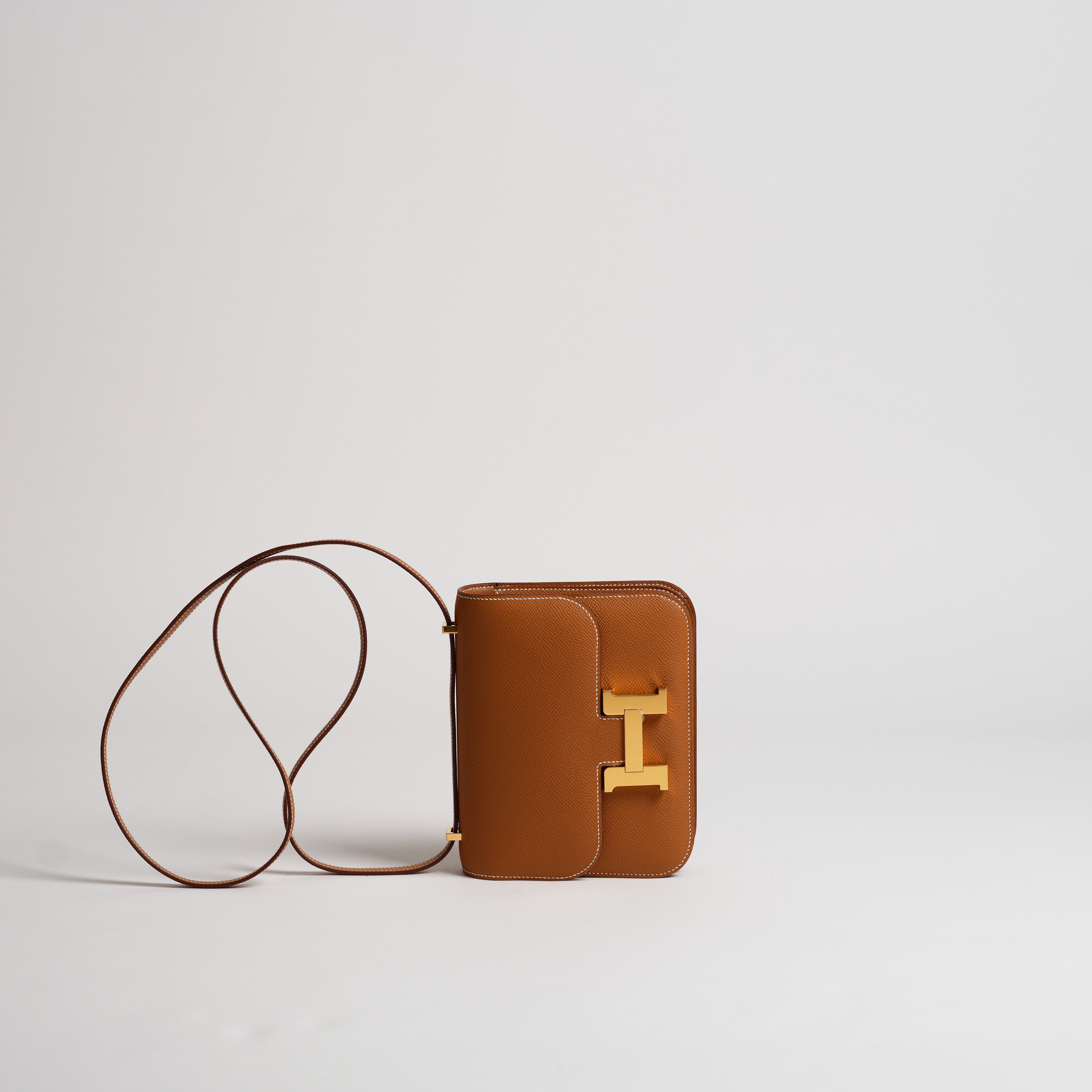 Hermès 18cm Mini Constance gold epsom gold hardware
