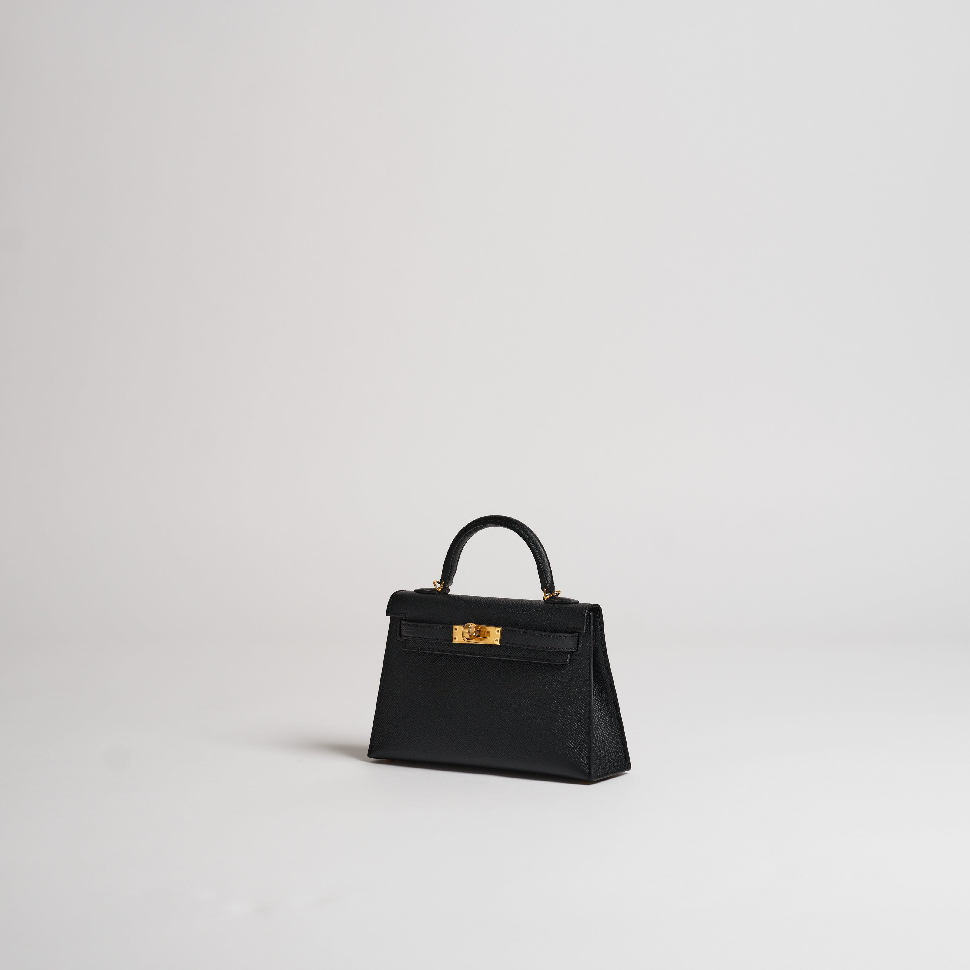 Hermès Mini Kelly II Sellier black epsom gold hardware