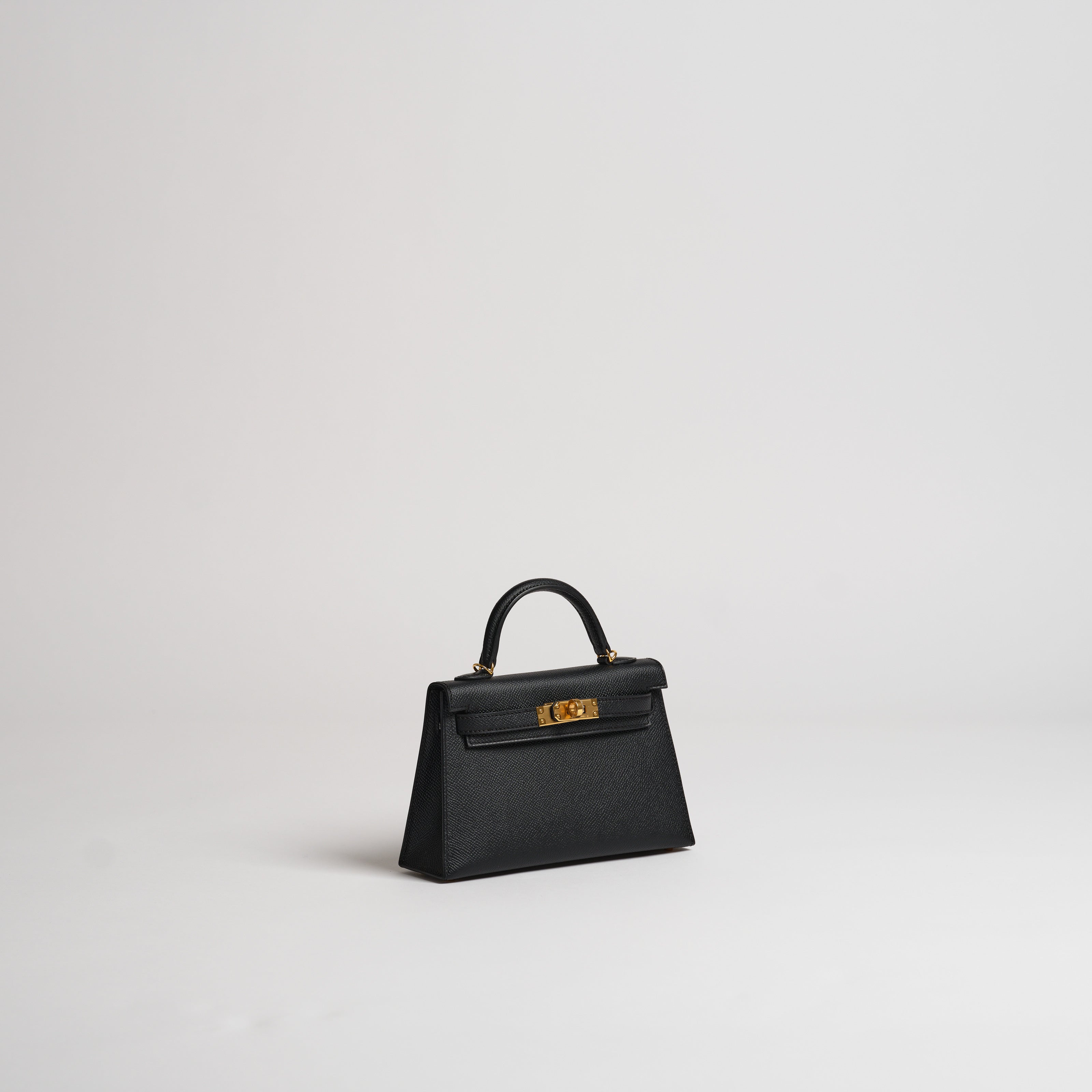 Hermès Mini Kelly II Sellier black epsom gold hardware