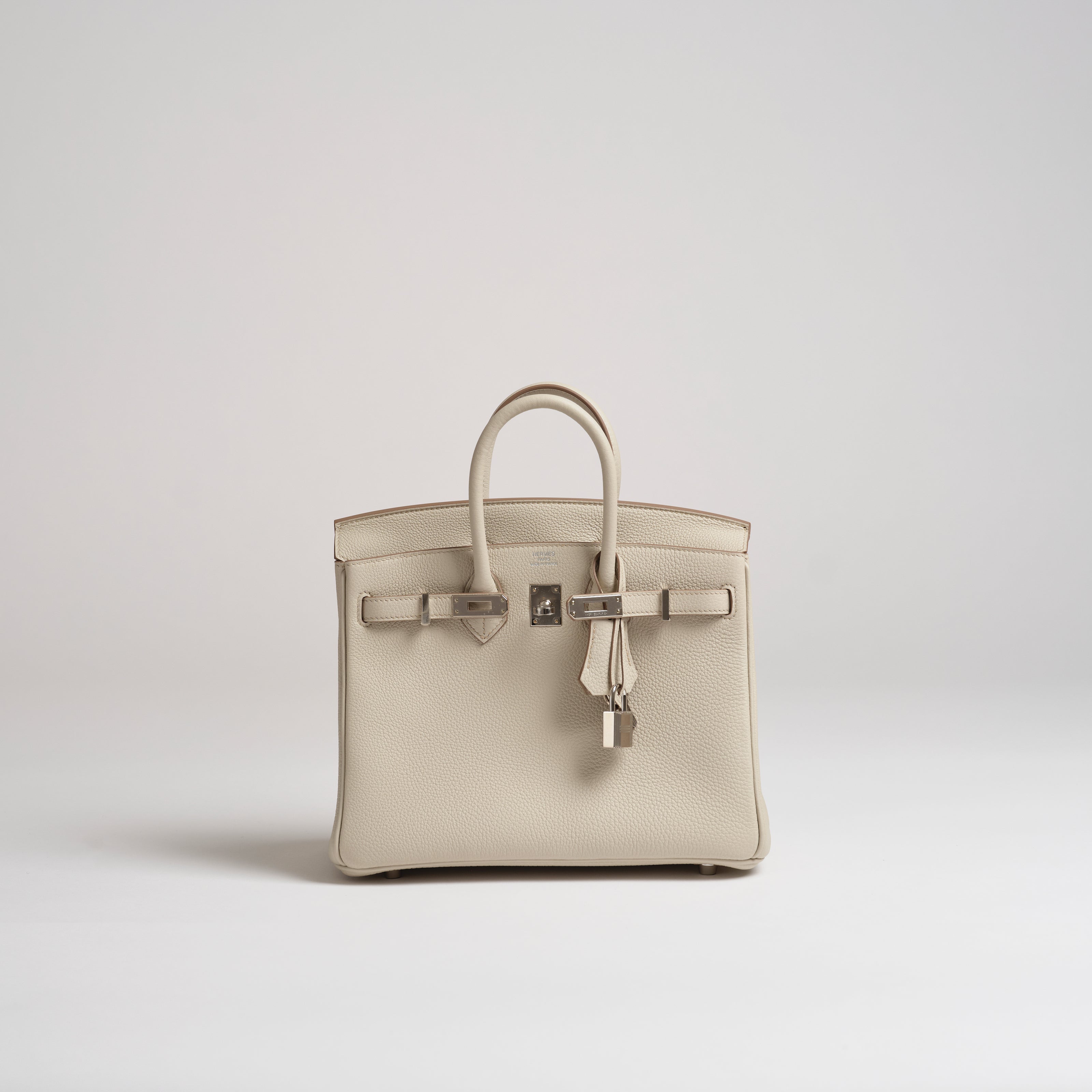 Hermès 25cm Birkin beton togo palladium hardware