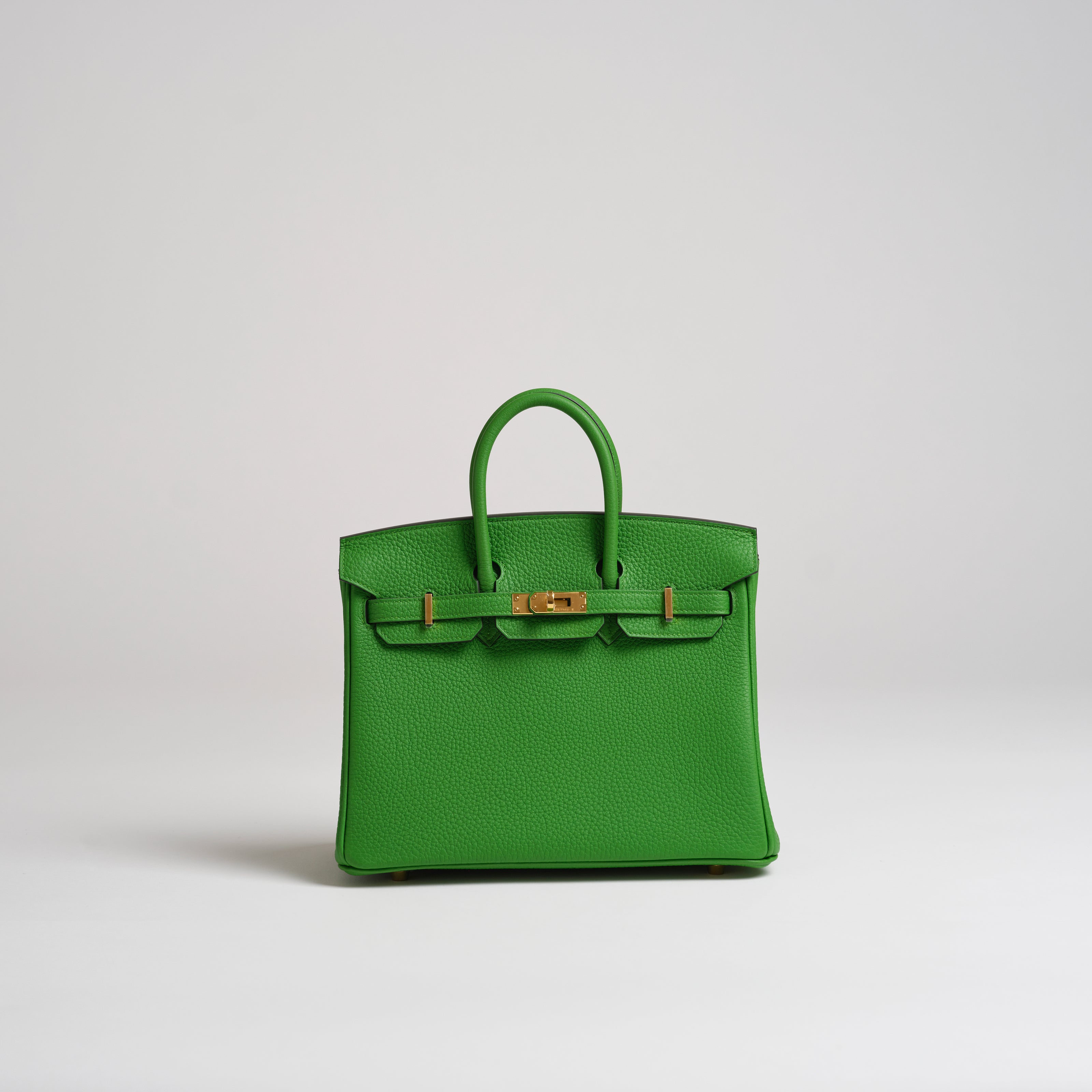 Hermès 25cm Birkin vert yucca gold hardware