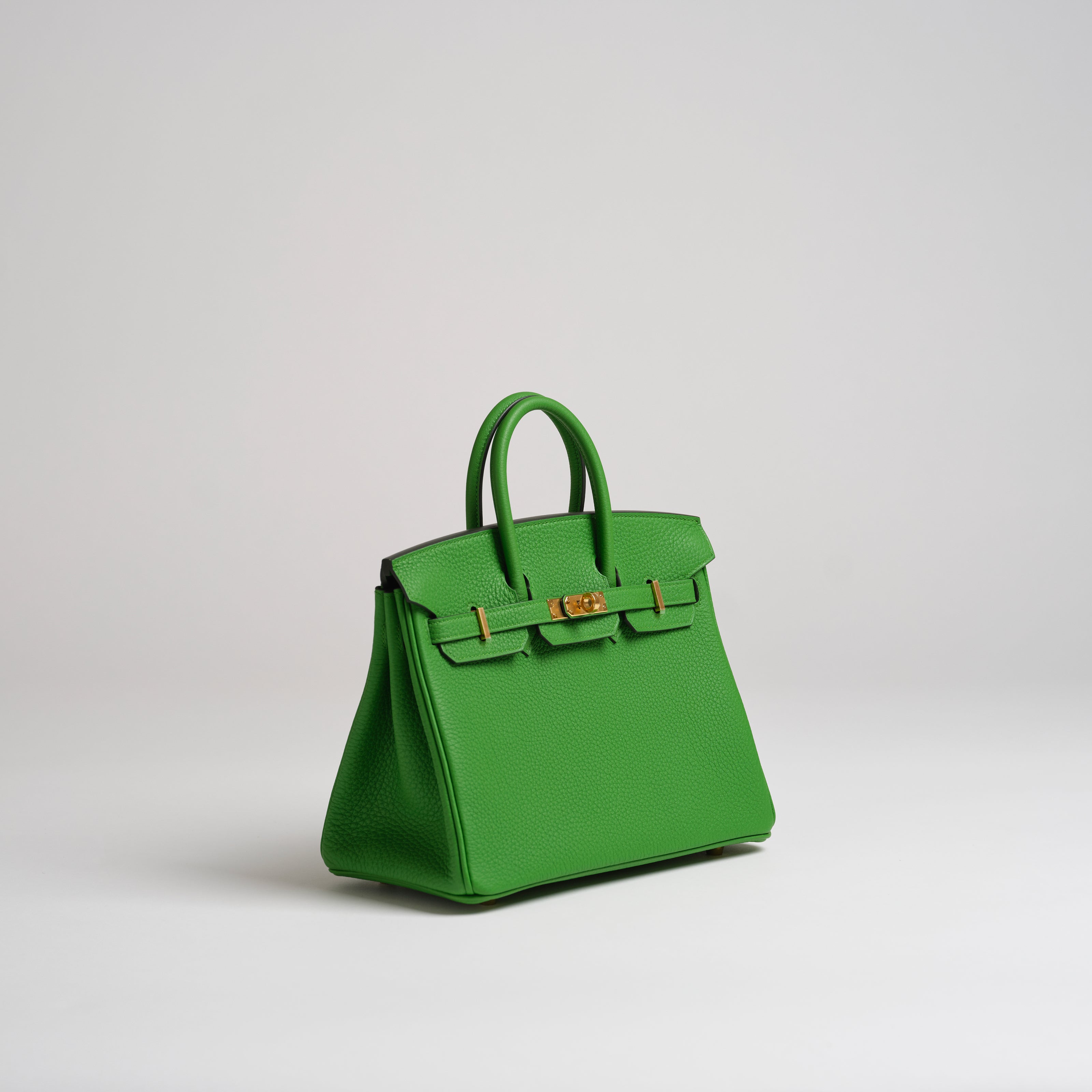 Hermès 25cm Birkin vert yucca gold hardware