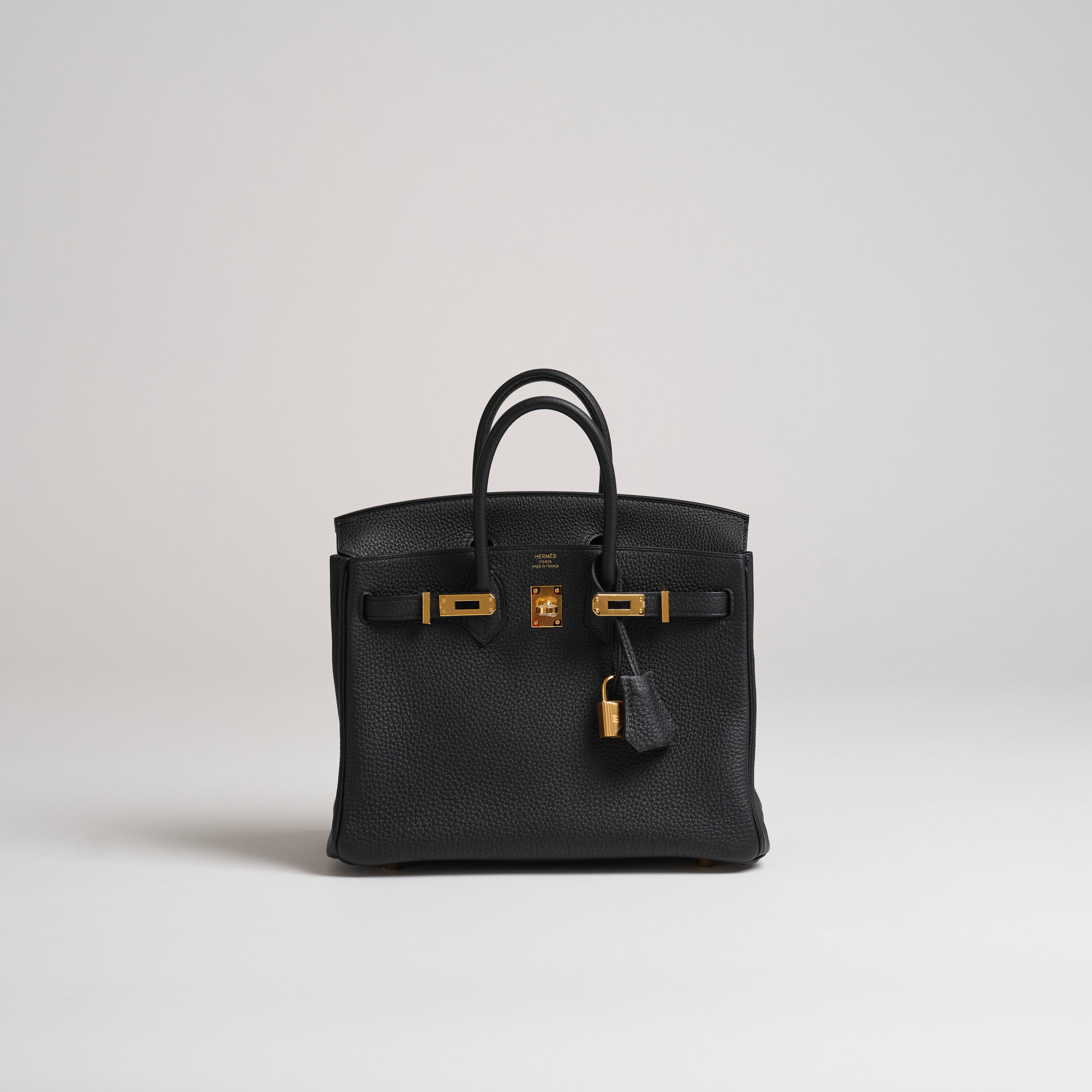 Hermès 25cm Birkin black togo gold hardware