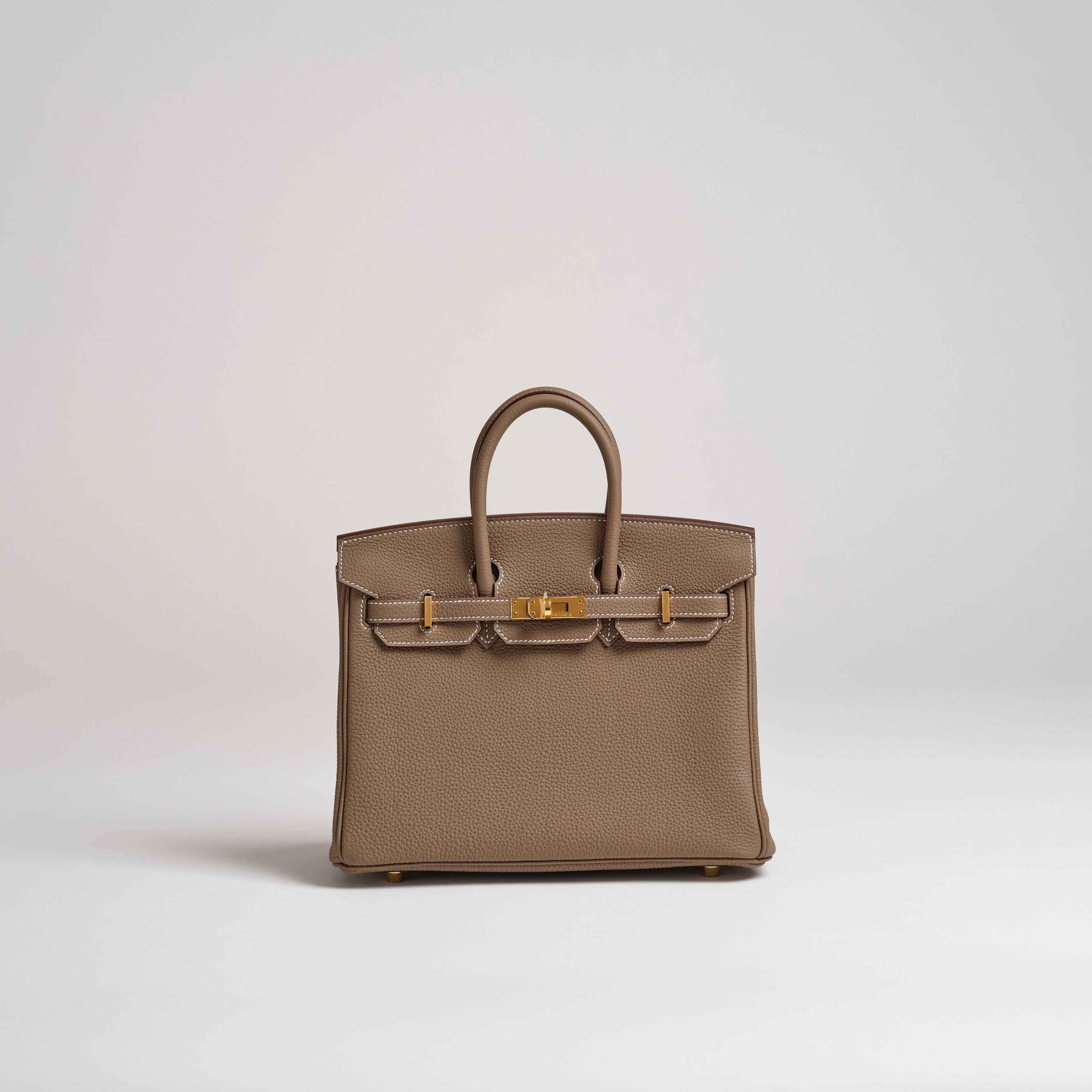 Hermès 25cm Birkin etoupe togo gold hardware
