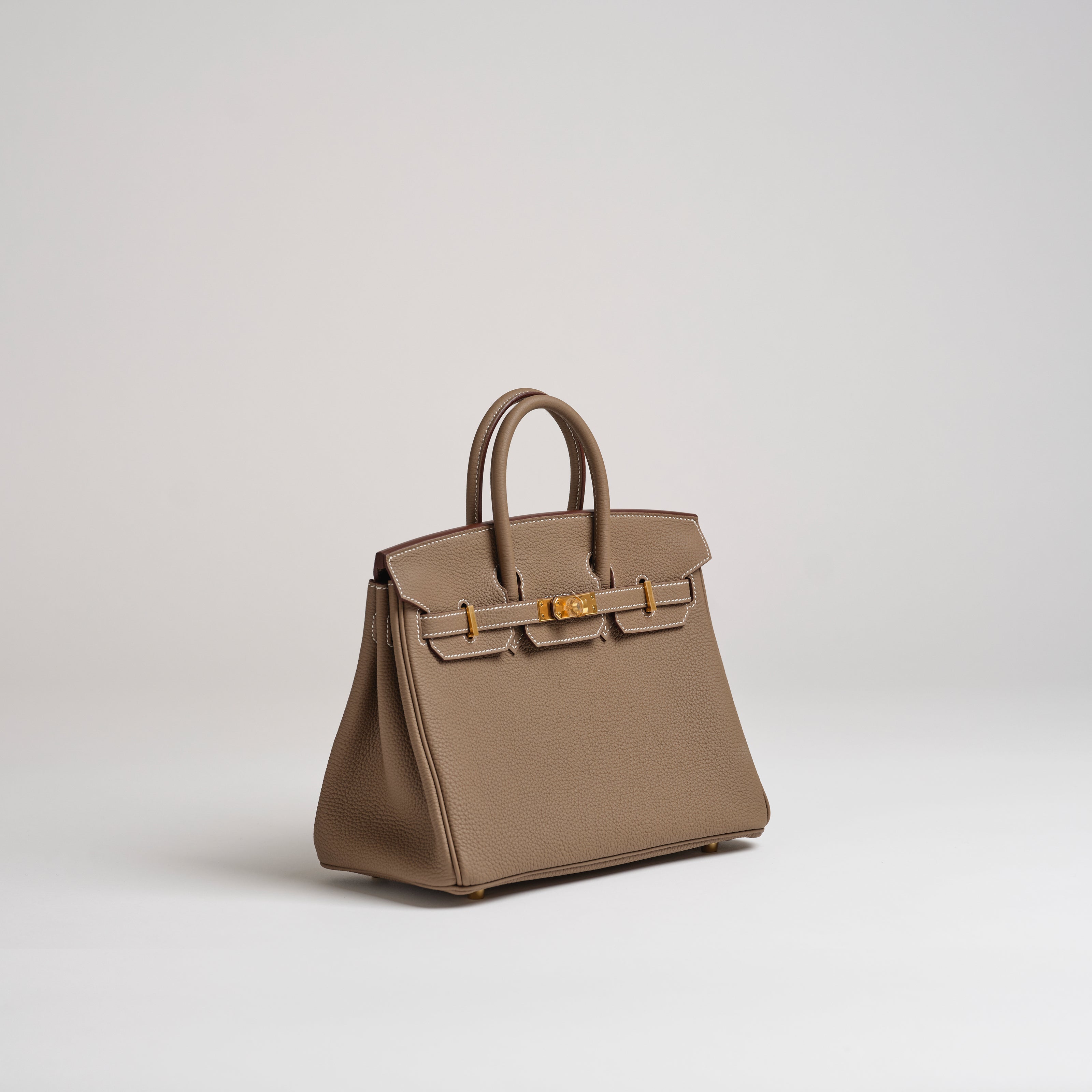 Hermès 25cm Birkin etoupe togo gold hardware