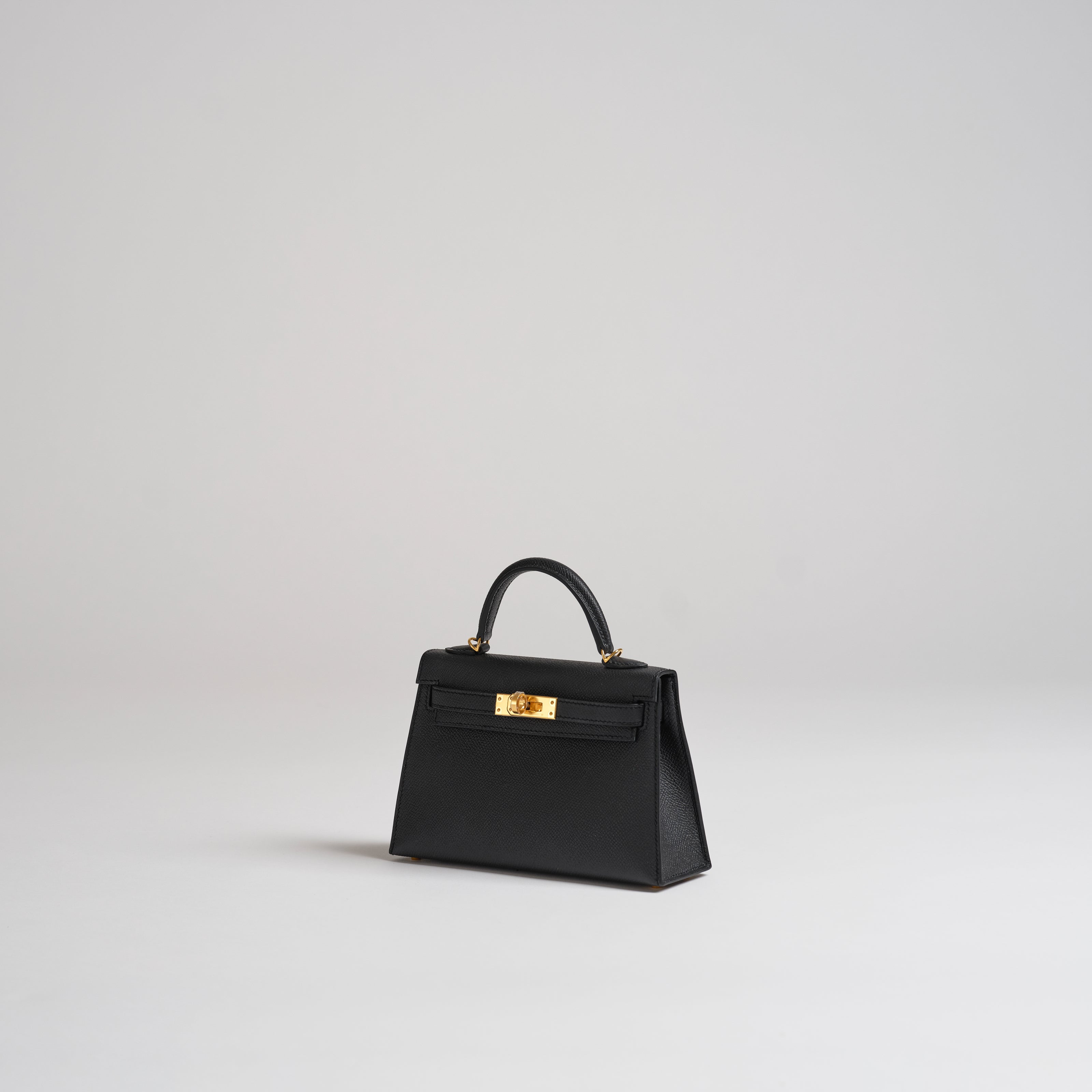 Hermès Mini Kelly II Sellier black epsom gold hardware