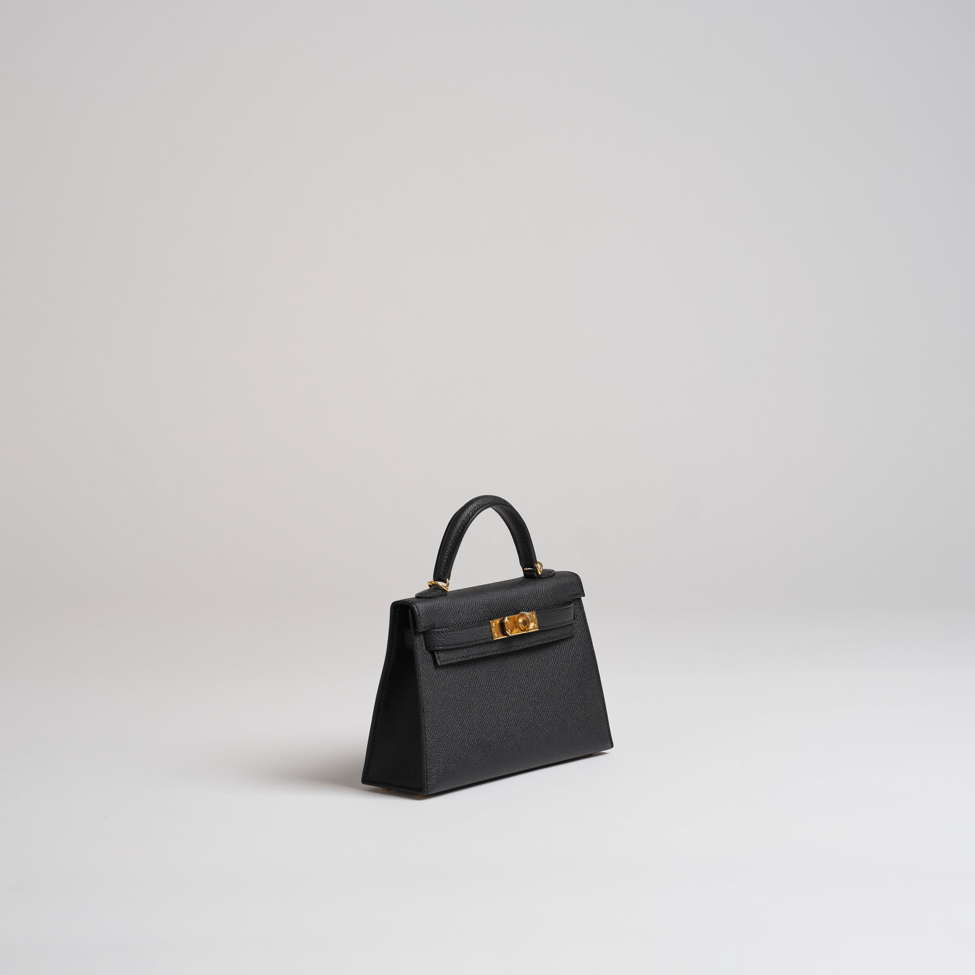 Hermès Mini Kelly II Sellier black epsom gold hardware