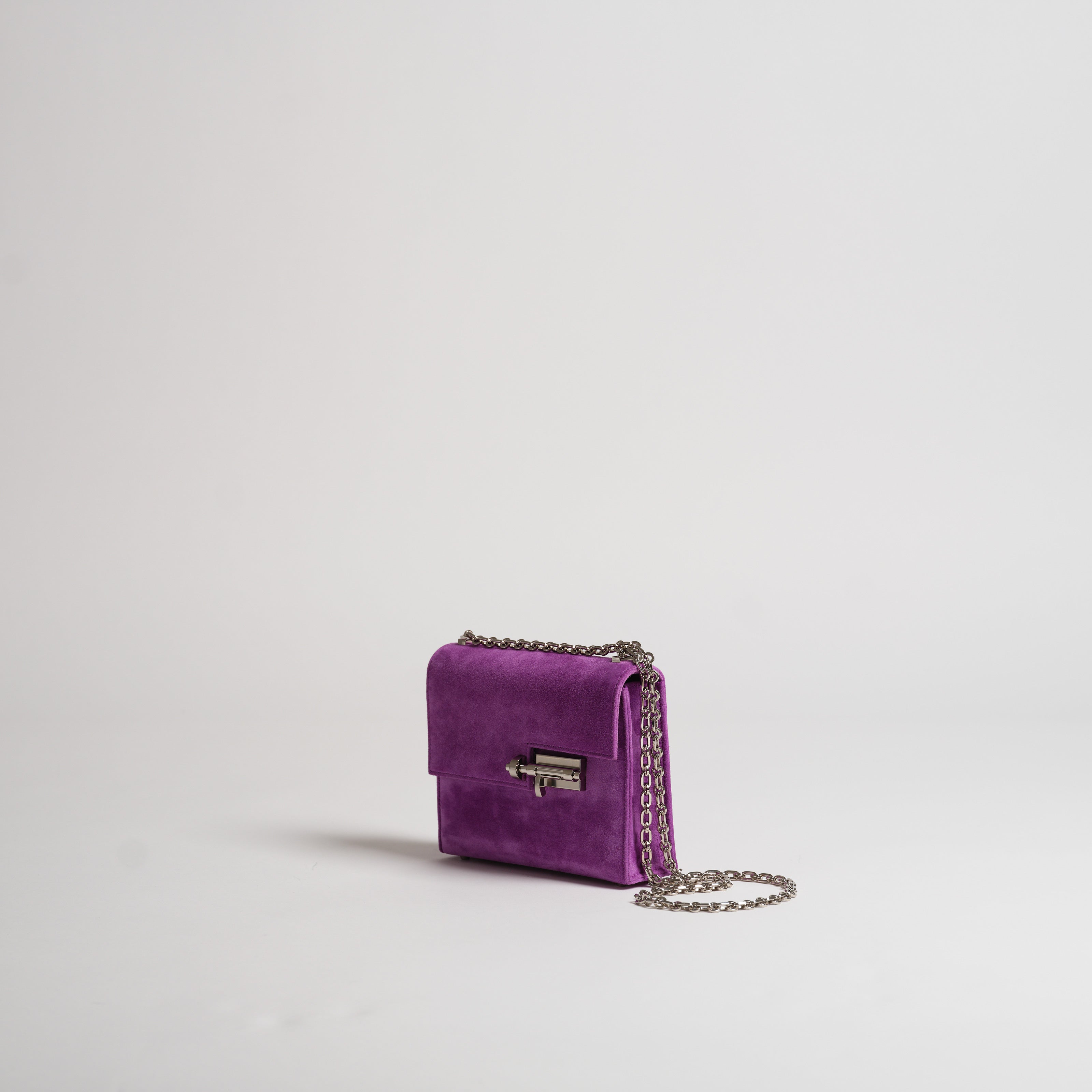 Hermès Mini Verrou violet claire veau doblis palladium hardware