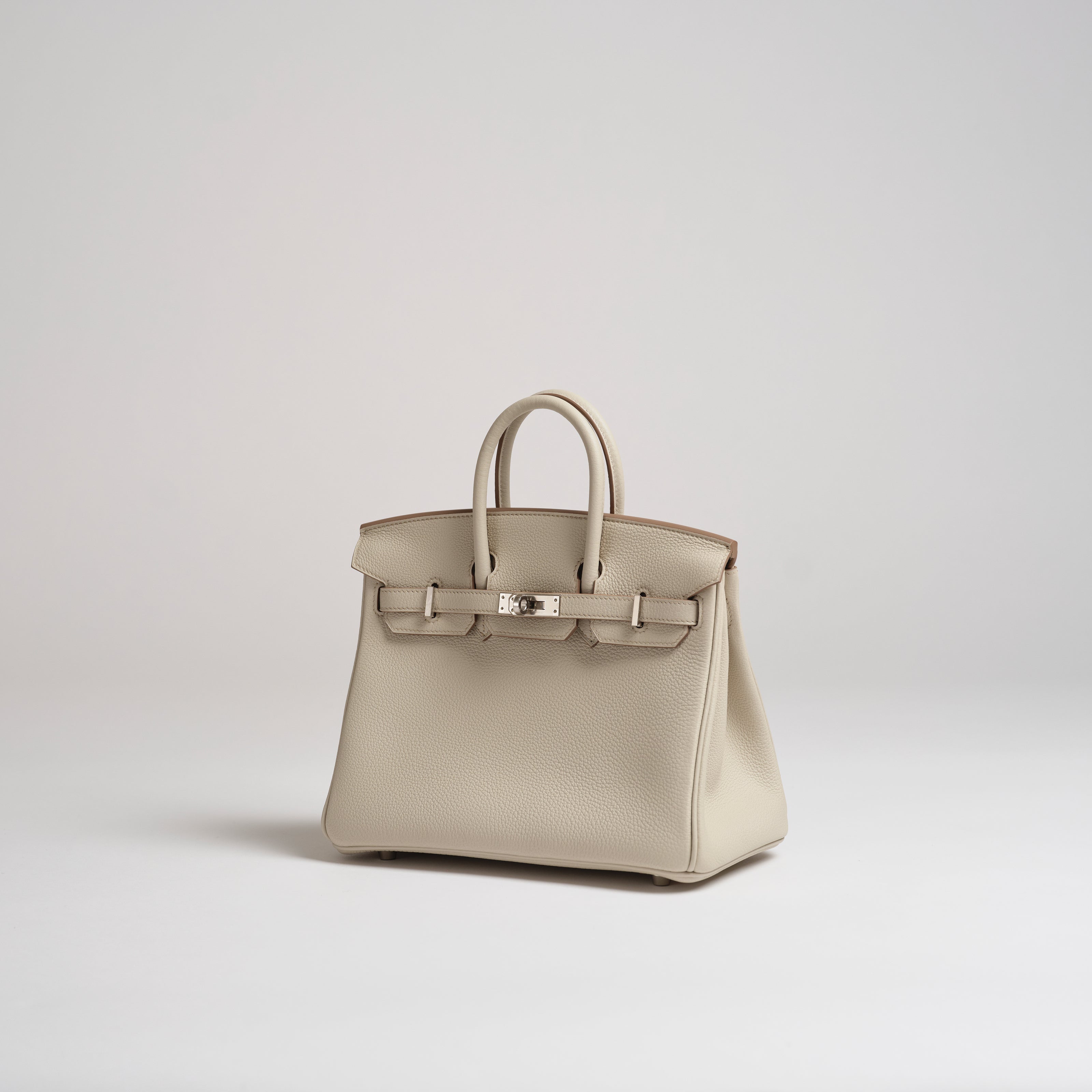 Hermès 25cm Birkin beton togo palladium hardware