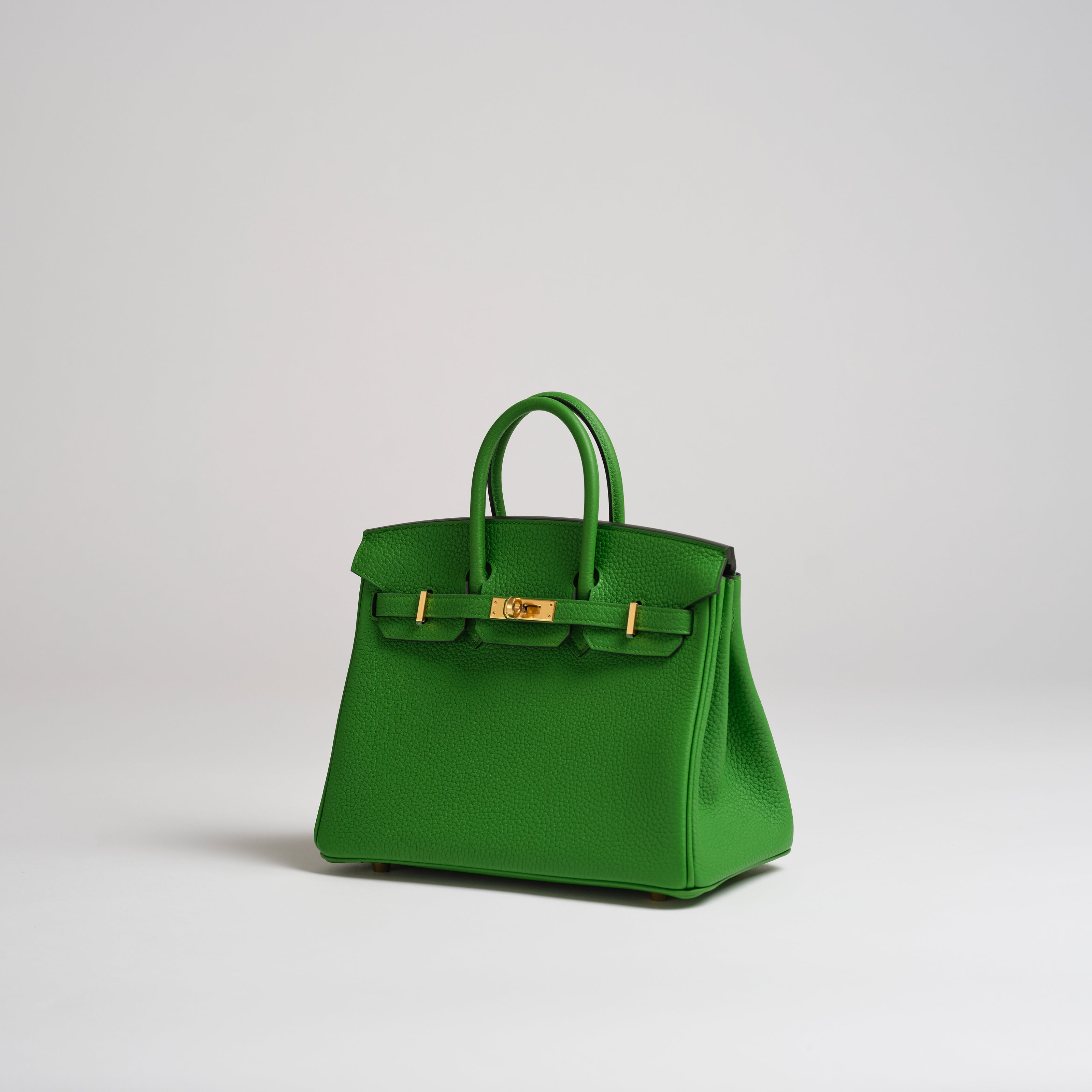 Hermès 25cm Birkin vert yucca gold hardware